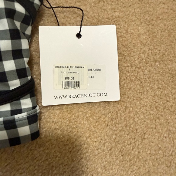 Beach Riot Slate Gingham Set - Picture 3 of 5